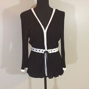 WHBM striped cardigan